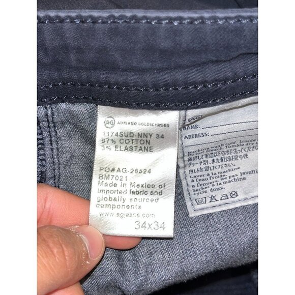 Adriano Goldschmied "The Graduate" Black Tailored Leg Jeans Men's Size 34×34 - Picture 10 of 11